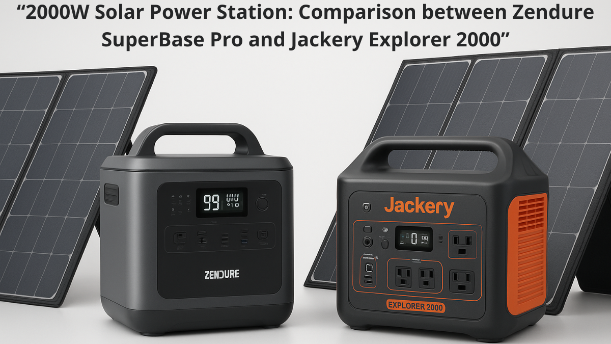 "Estación de energía solar 2000W: Comparativa entre Zendure SuperBase Pro y Jackery Explorer 2000" “2000w solar power station comparison between zendure superbase pro and jackery explorer 2000”