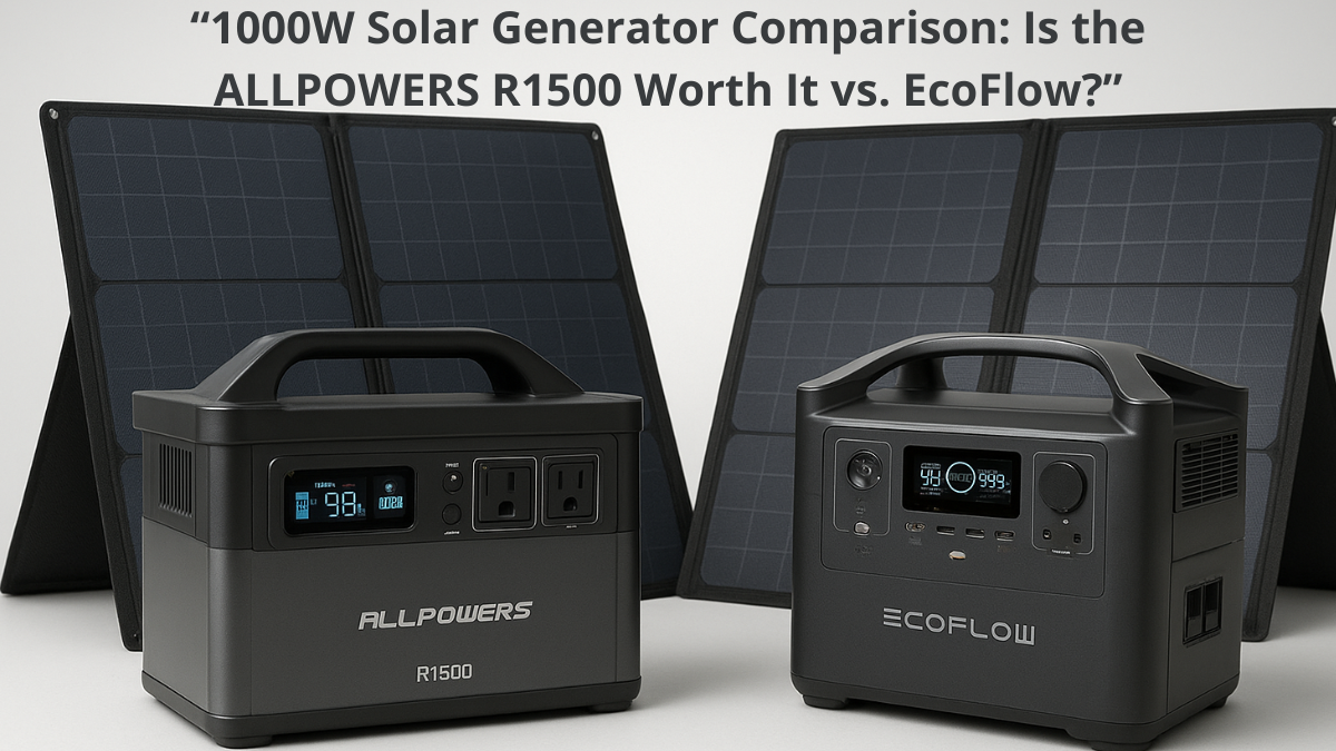 "Comparativa de generadores solares de 1000W: ¿Vale la pena el ALLPOWERS R1500 frente a EcoFlow?" “1000W Solar Generator Comparison: Is the ALLPOWERS R1500 Worth It vs. EcoFlow?”