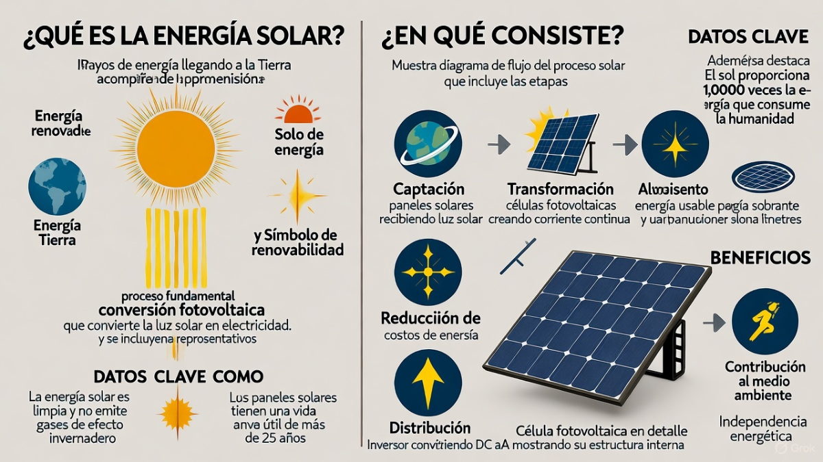 "Información sobre la Energía Solar Que Es, En Que Consiste, Para Que Se Usa" "Information about Solar Energy: What It Is, What It Consists Of, What It Is Used For"