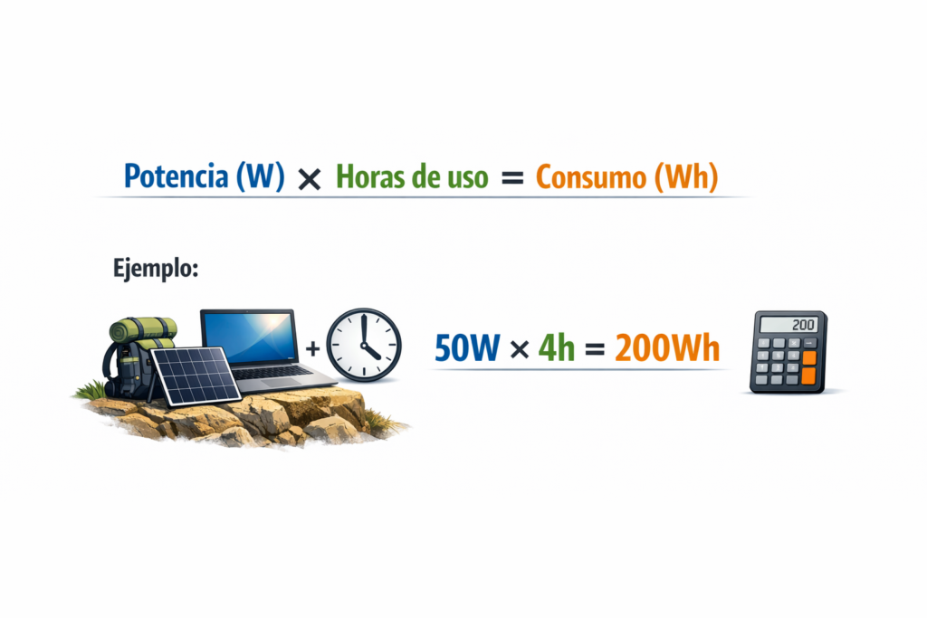 La Guía Definitiva de Energía Solar para Acampadas y Senderismo cómo calcular el consumo energético