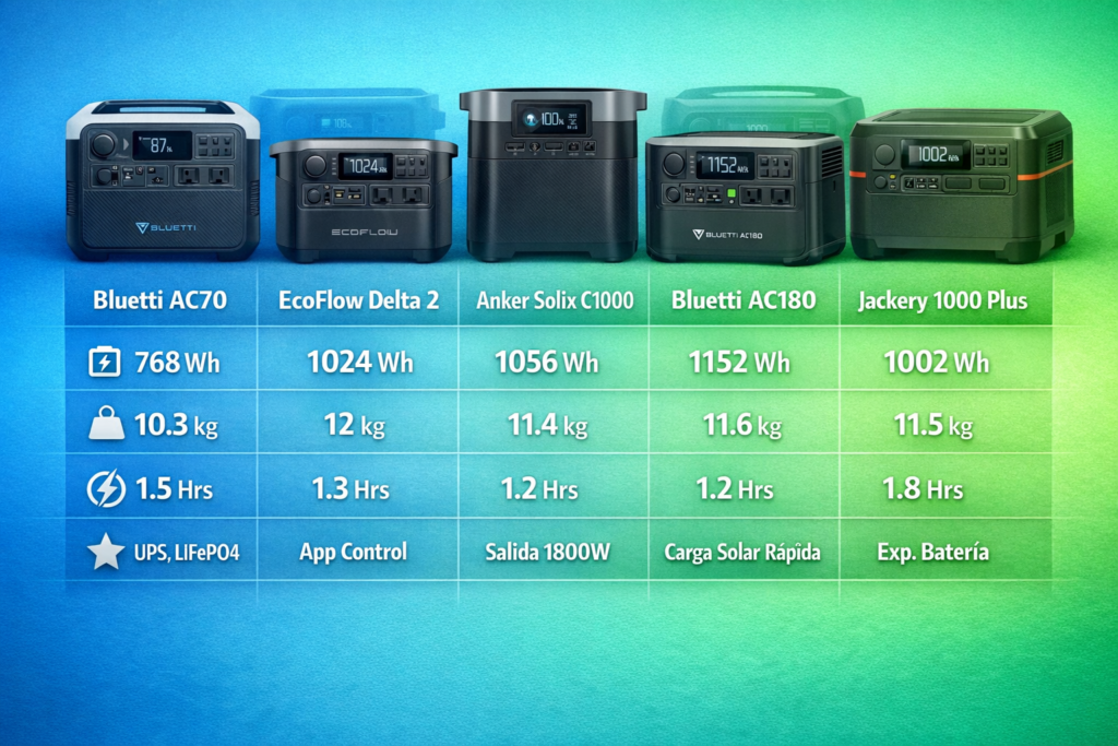 Tabla Comparativa Completa