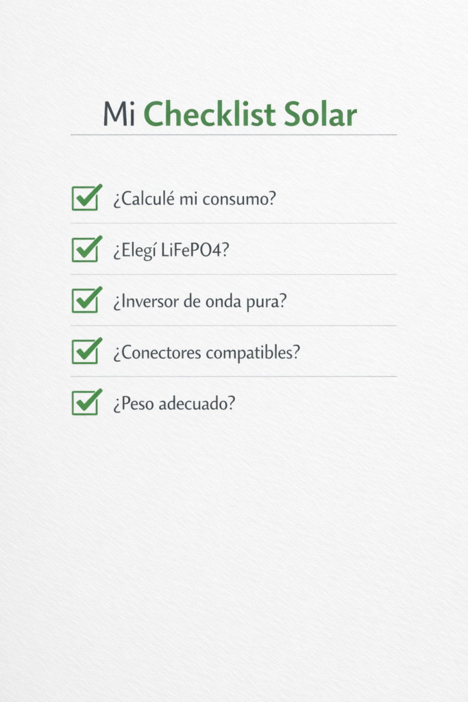mi checklist solar
