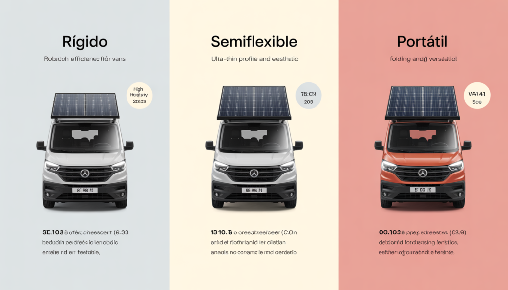 Cómo Elegir el Panel Solar Perfecto para tu Furgoneta Camper Tipos de Paneles Solares para Furgonetas
