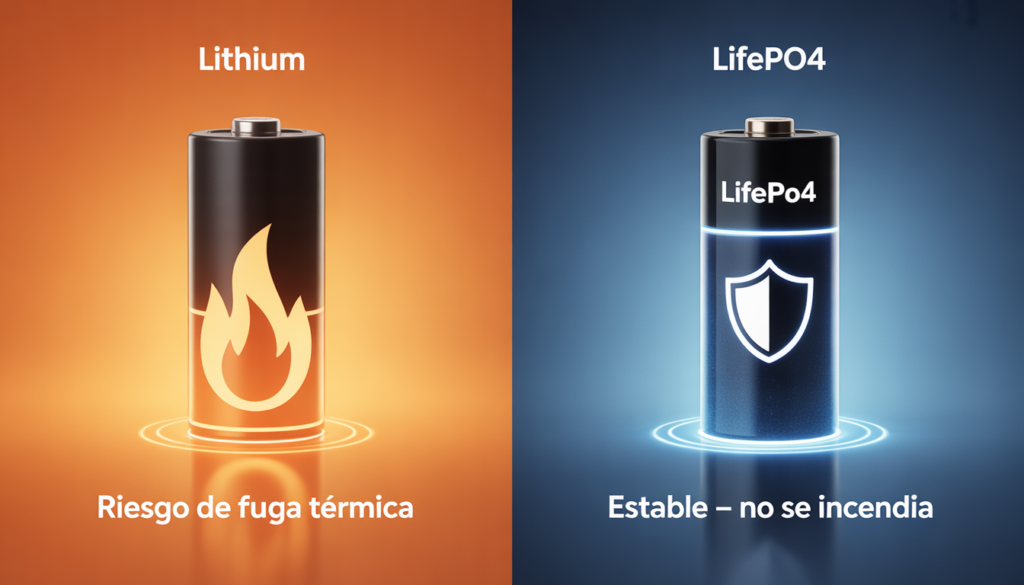 ideogram v3.0 safety comparison infographic left side a standard lithium battery with stylized 0