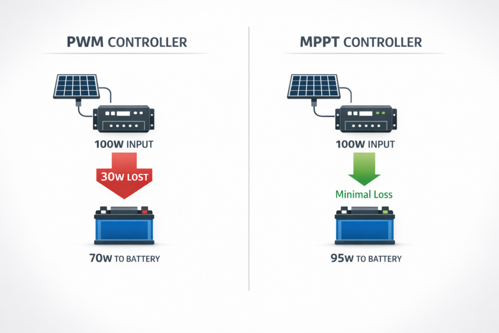 Comparativa Técnica: PWM vs MPPT
