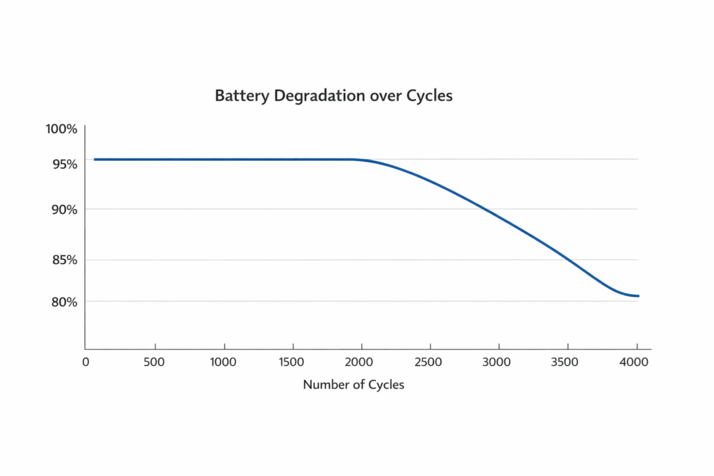 Ciclos de Vida de las Baterías: Lo que las Marcas no te Cuentan La Curva de Degradación: No es Lineal