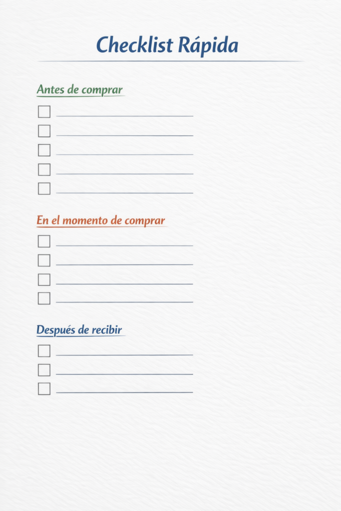 Checklist para Comprar tu Primer Kit Solar Checklist Rápida (Versión Resumen)