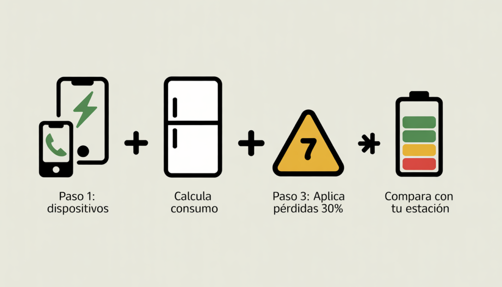 Calculadora de Autonomía: ¿Cuánto Durará tu Estación de Energía? Calculadora Paso a Paso (Ejemplo Real)